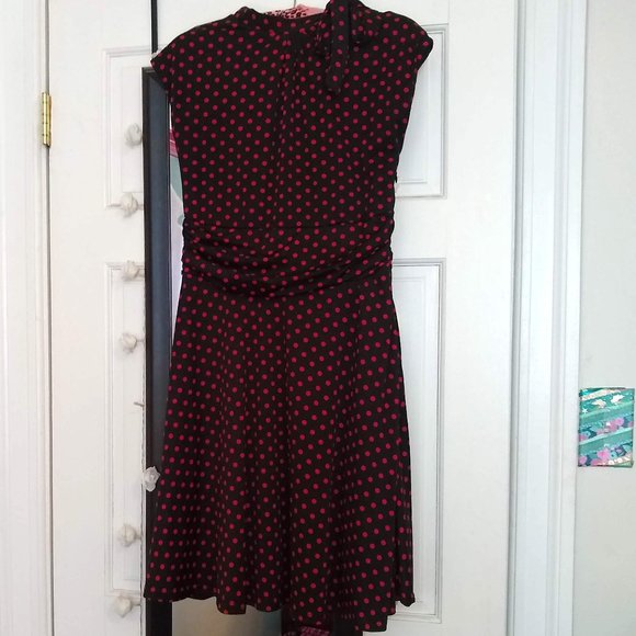 Lindy Bop black Dottie dress VGUC size XL - Picture 6 of 7